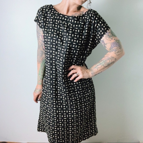 linen cap sleeve dress